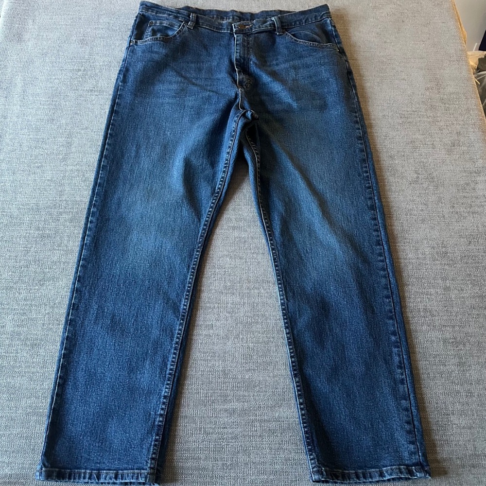 Wrangler Jeans Mens 38x30 Blue Excellent Premium‎ Quality Straight Leg